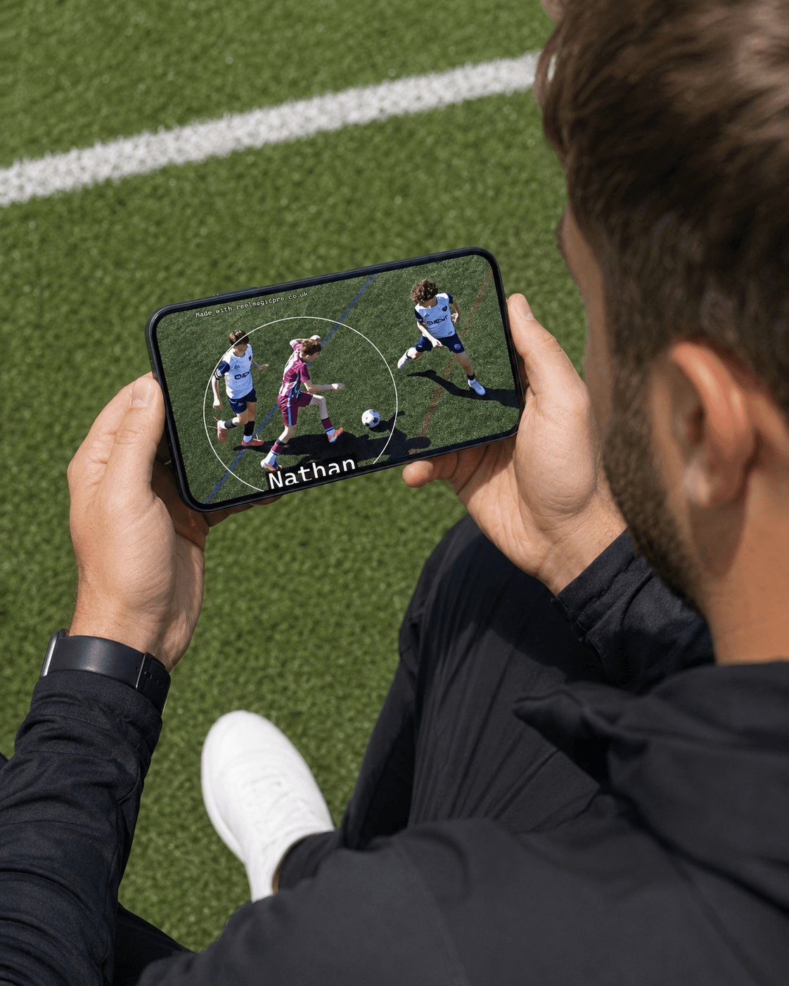 A scout-ready showreel produced with ReelMagic — football match clipped to highlight the focused player